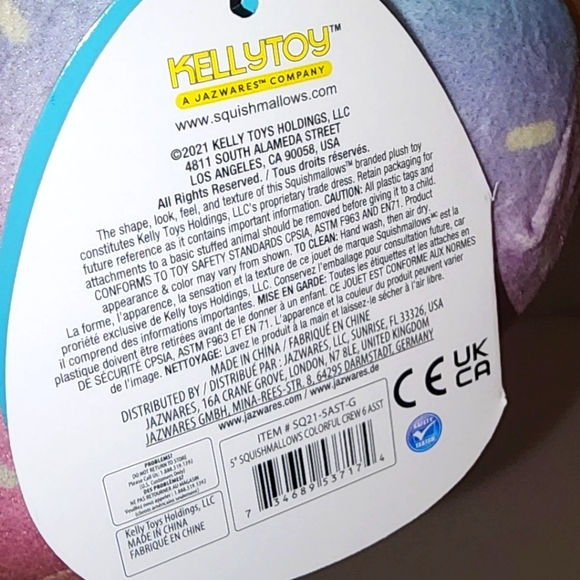 BOWIE 🦔 Rainbow Hedgehog Original Squishmallow by Kelly Toy ☆》NWT《☆ - Picture 8 of 8